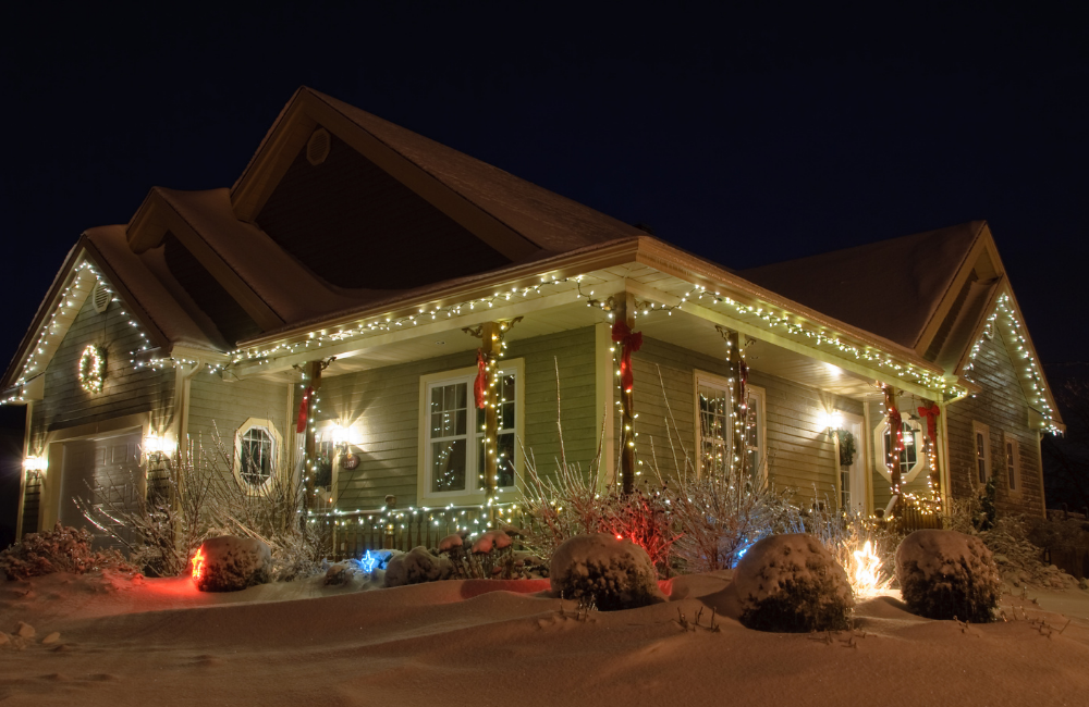 Christmas light installation for a Vancouver home